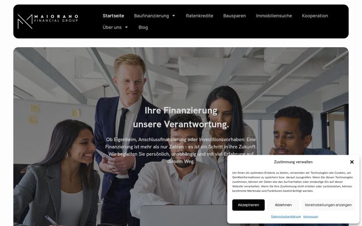 Screenshot of maiorano-financial.de