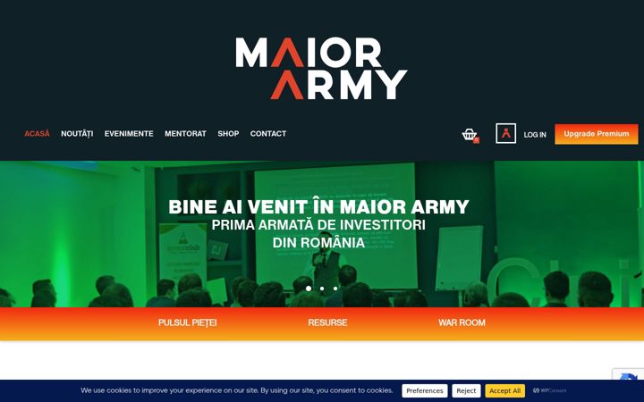 Screenshot von maiorarmy.ro