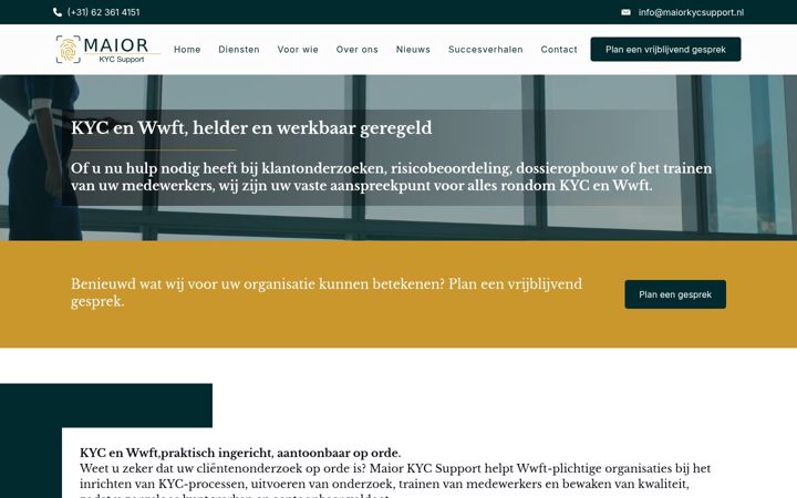 Screenshot of maiorkycsupport.nl
