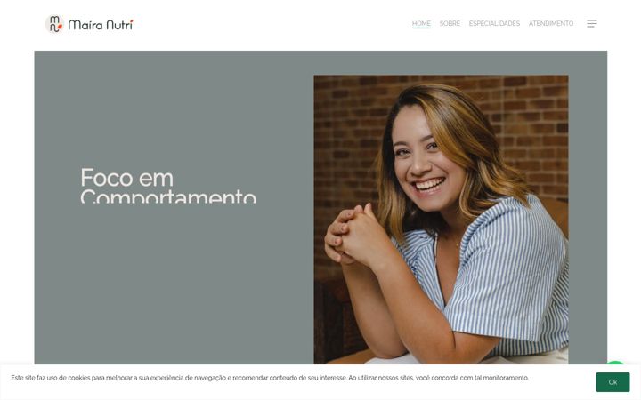 Screenshot of mairacarvalhonutri.com.br