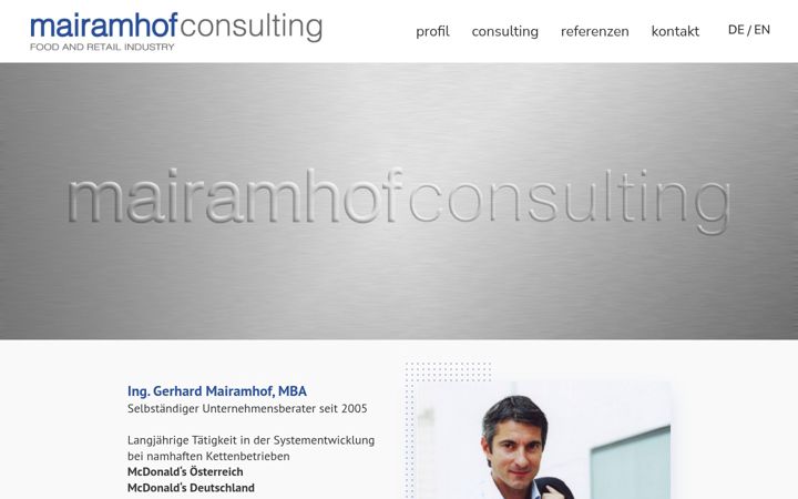 Skærmbillede af mairamhof-consulting.at