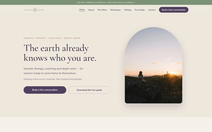 Screenshot of maireadcleary.com