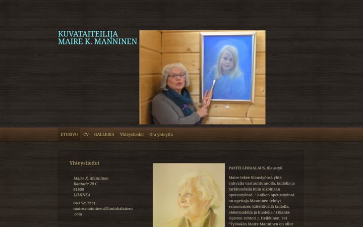 Screenshot of mairekmanninen.net