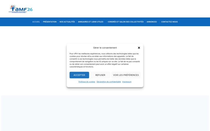 Screenshot of mairesdeladrome.fr