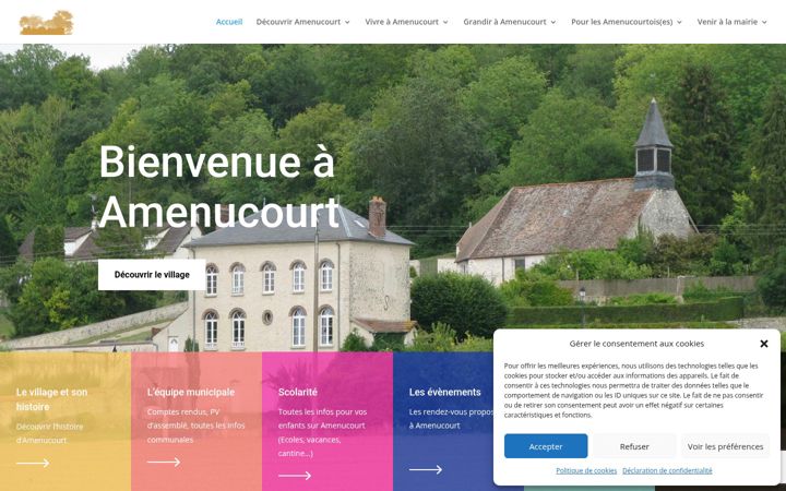 Screenshot of mairie-amenucourt.fr