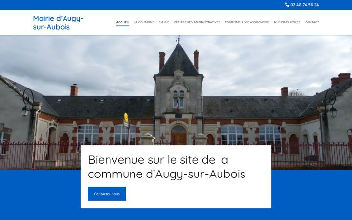 Screenshot of mairie-augy-sur-aubois.fr