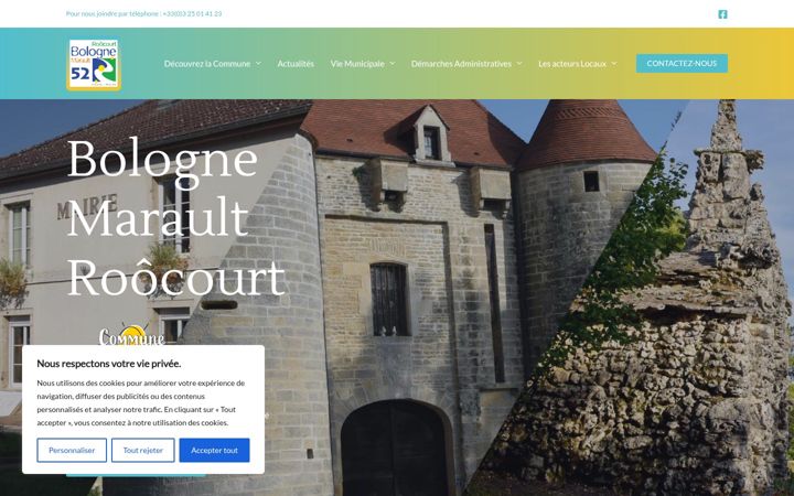 Screenshot of mairie-bologne.fr