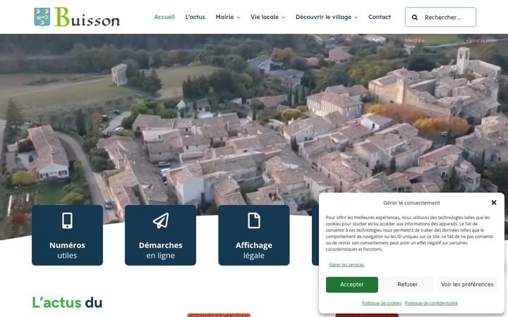 Screenshot of mairie-buisson.com