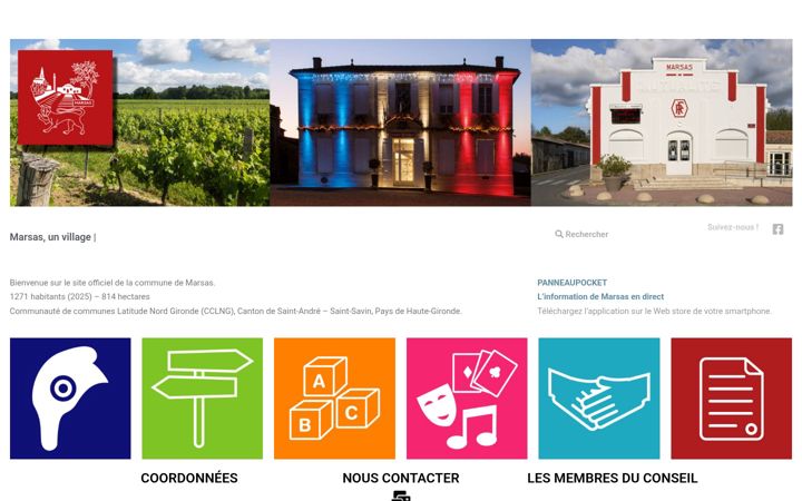 Screenshot of mairie-de-marsas33.fr