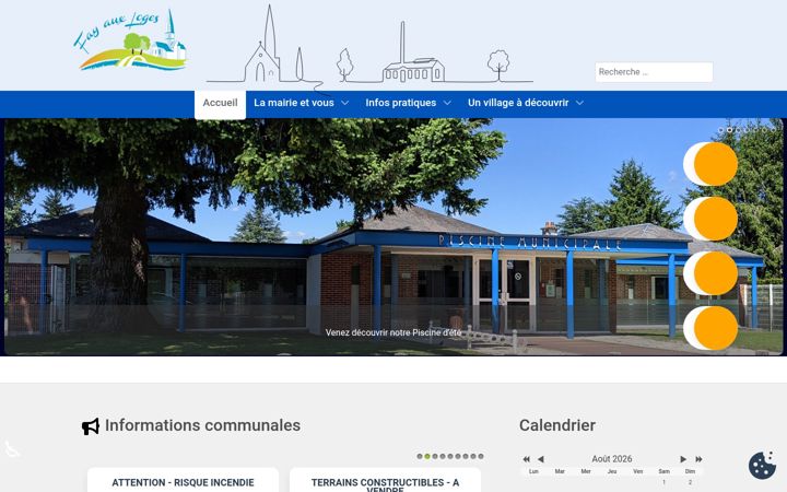 Screenshot of mairie-fayauxloges.fr