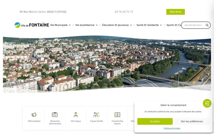 Screenshot of mairie-fontaine.fr