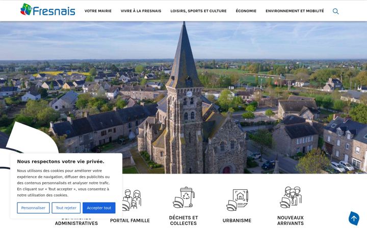 Screenshot of mairie-la-fresnais.fr