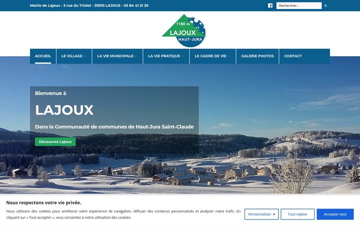 Screenshot of mairie-lajoux.fr
