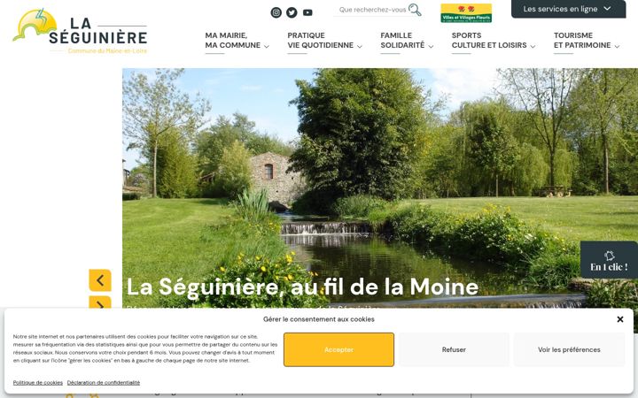 Screenshot of mairie-laseguiniere.fr