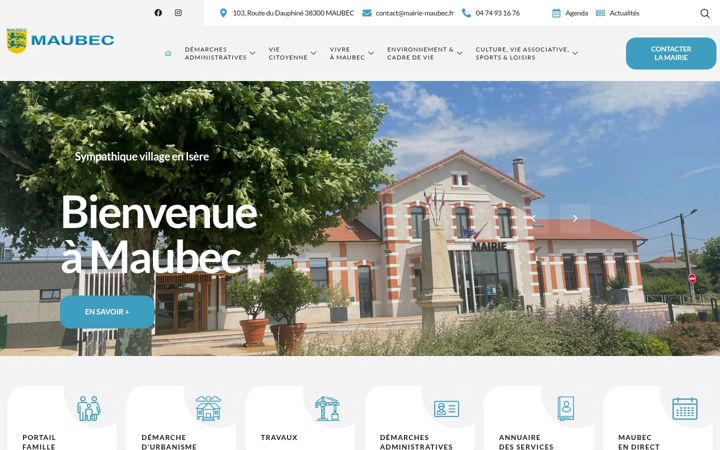 Screenshot of mairie-maubec.fr