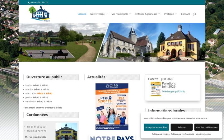 Screenshot of mairie-rieux.fr