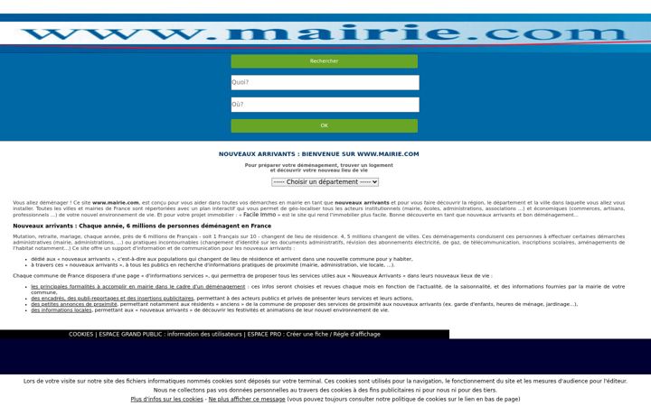 Screenshot of mairie.com