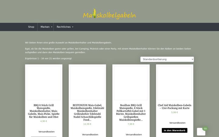 Screenshot of maisgabel.de