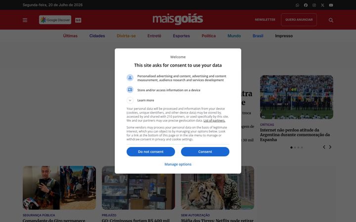 Screenshot of maisgoias.com.br