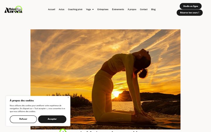 Screenshot of maison-aurora-yoga.com