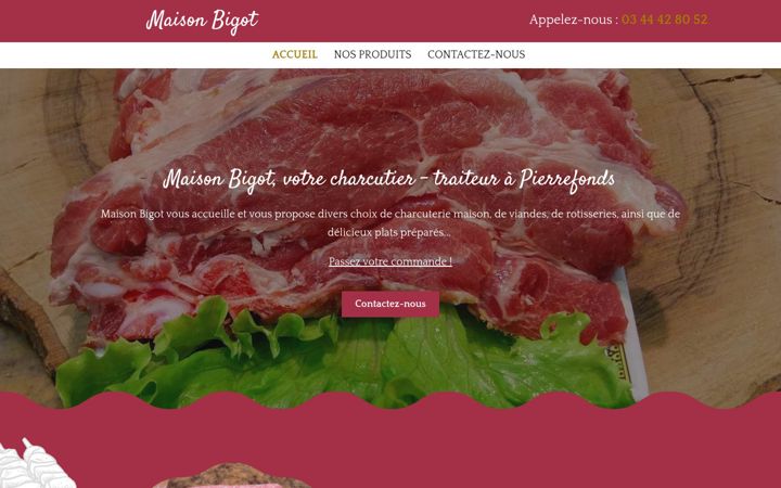Screenshot of maison-bigot.fr