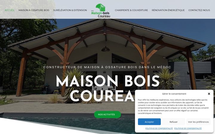 Screenshot of maison-bois-coureau.fr