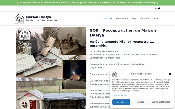 Screenshot of maison-daelya.fr