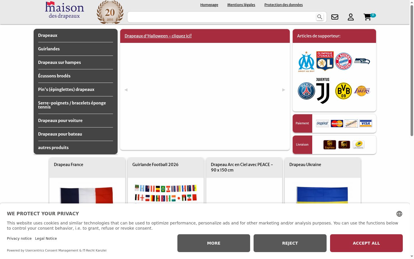 Screenshot tal-banner tal-kunsens muri qabel kwalunkwe interazzjoni