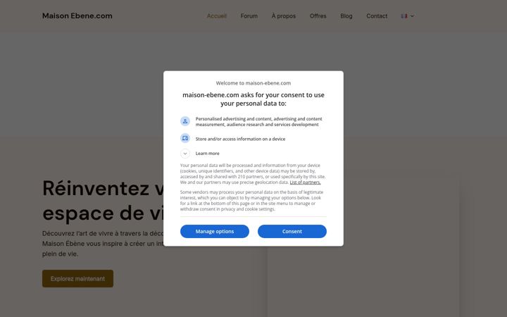 Screenshot of maison-ebene.com