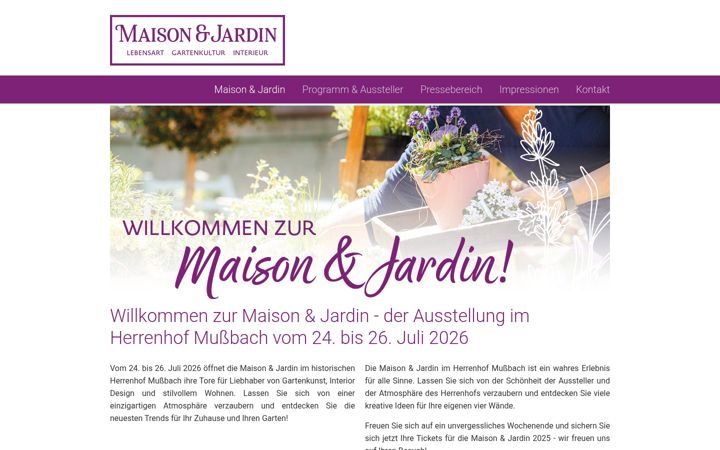 Screenshot of maison-et-jardin.de
