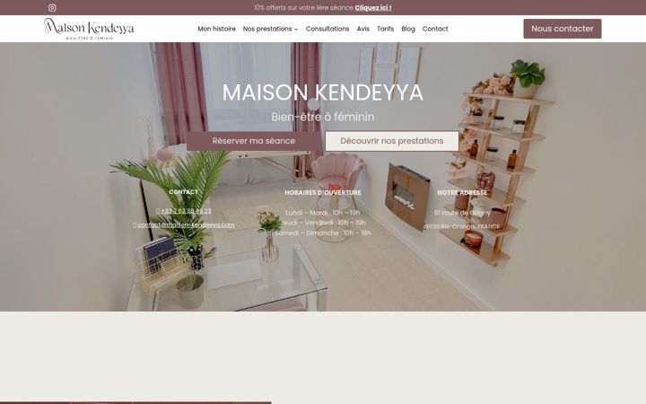 Screenshot of maison-kendeyya.com