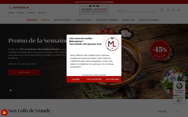 Screenshot of maison-lascours.fr