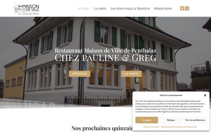 Screenshot of maison-penthalaz.ch