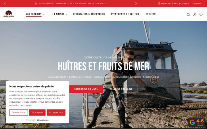 Screenshot of maison-quintin.com