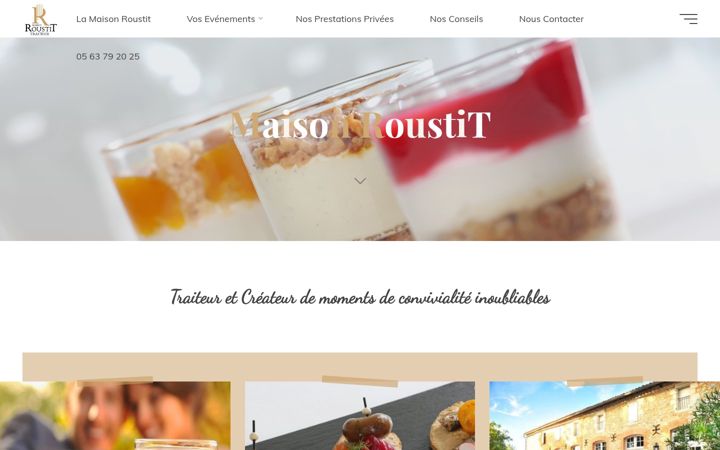 Screenshot of maison-roustit-traiteur.com