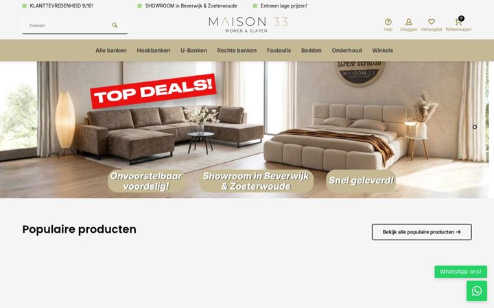 Screenshot of maison33.nl