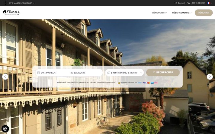 Screenshot of maisoncandela.com