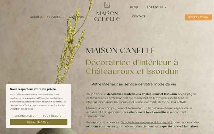 Screenshot of maisoncanelle.com