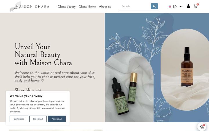 Screenshot of maisonchara.com