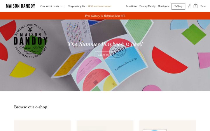 Screenshot of maisondandoy.com