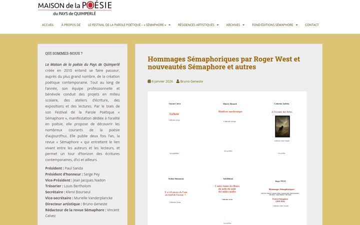 Screenshot of maisondelapoesie-quimperle.fr