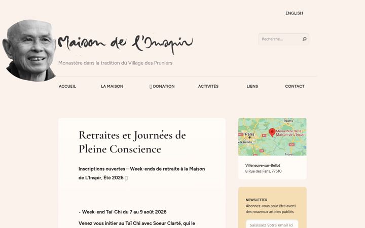 Screenshot of maisondelinspir.org