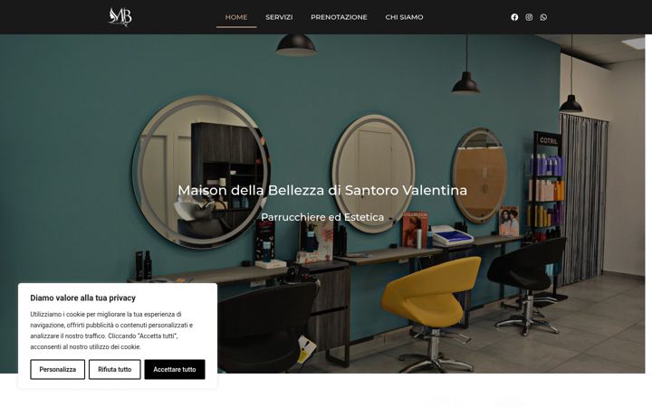 Screenshot of maisondellabellezzatalsano.it