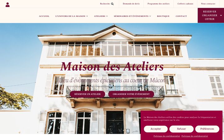 Screenshot of maisondesateliers.com