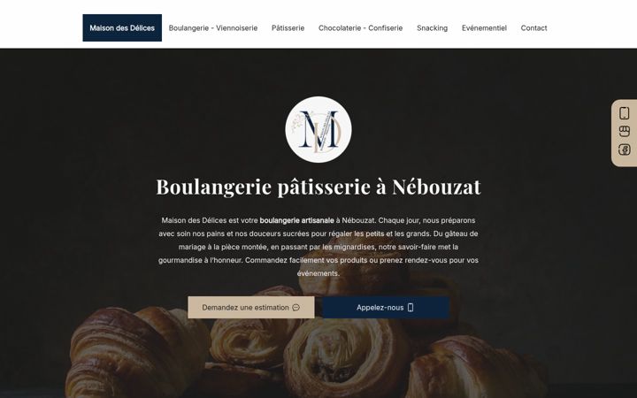 Screenshot of maisondesdelices63.fr