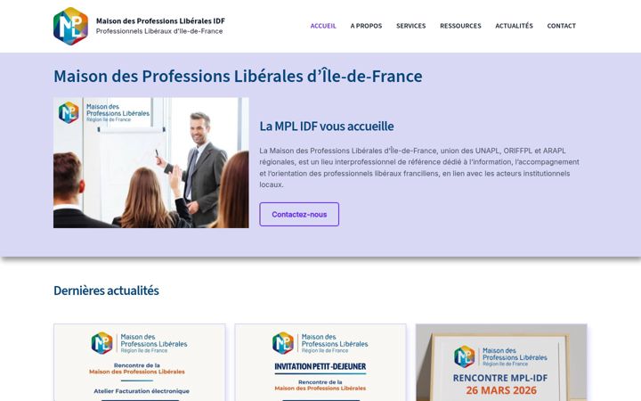 Screenshot of maisondesprofessionsliberales.com