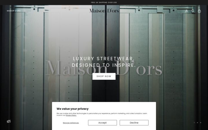 Screenshot of maisondors.com