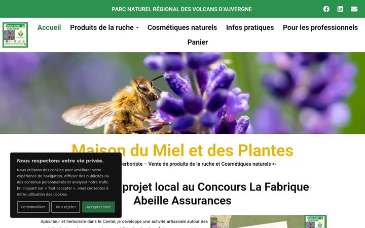 Screenshot of maisondumieletdesplantes.com