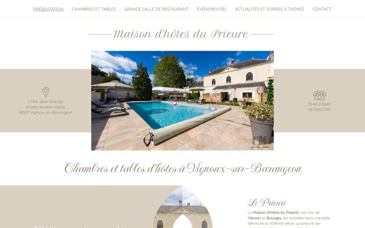 Screenshot of maisonduprieure.com