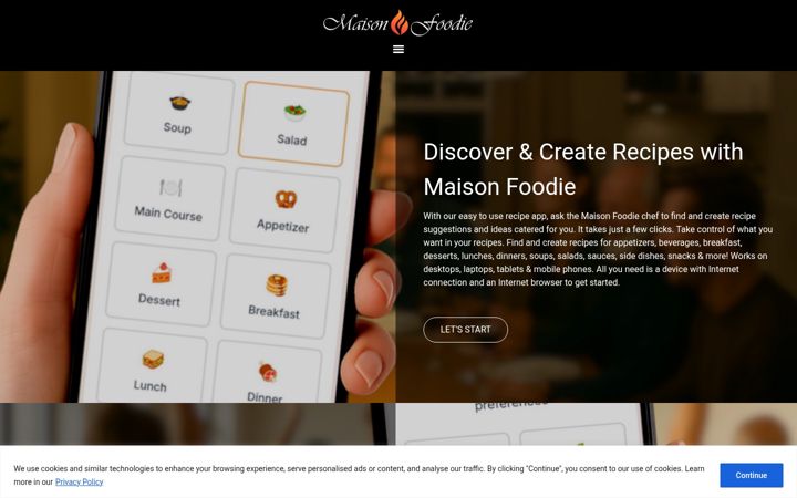 Screenshot of maisonfoodie.com